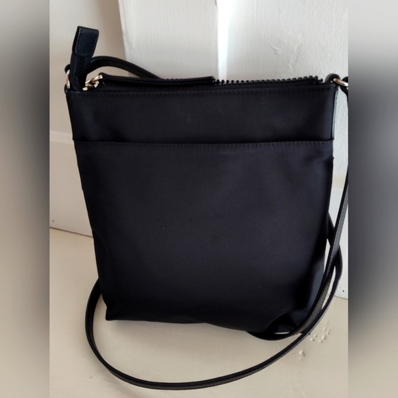 Marc Jacobs North South Messenger Crossbody Bag | Black Nylon With Leather Trim - Picture 2 of 10
